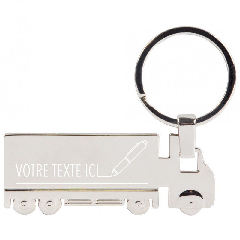 Porte-clés personnalisé fabriqué en Europe express métal Camion
