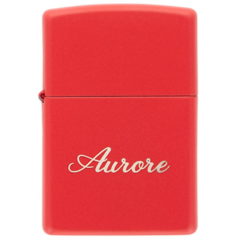 Briquet Zippo rouge personnalisé