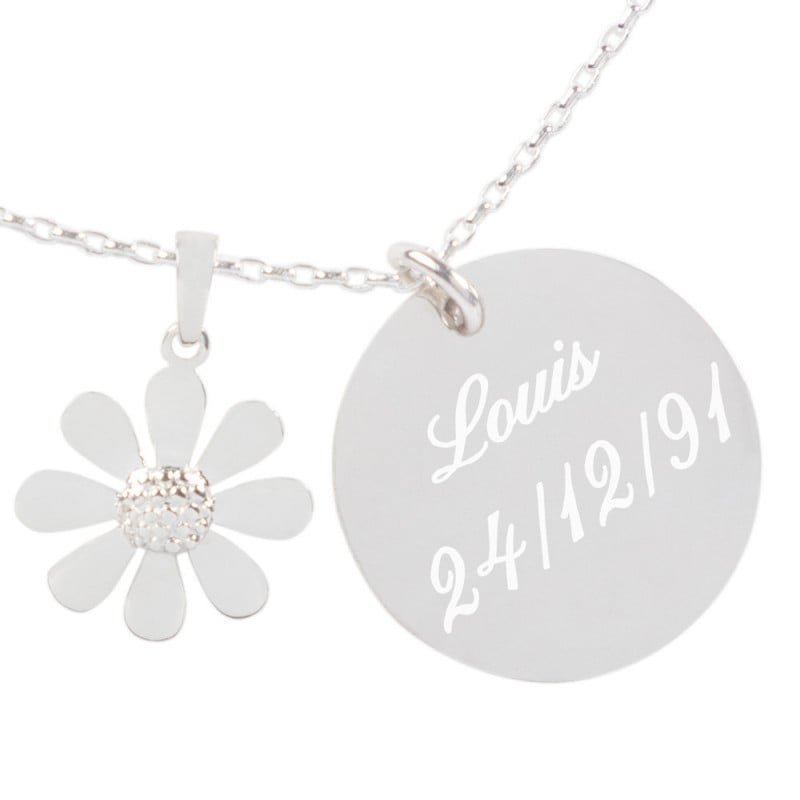 Collier marguerite personnalisé