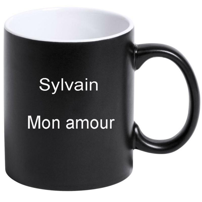 Mug tasse à café et a thé blanche A-comme-amour