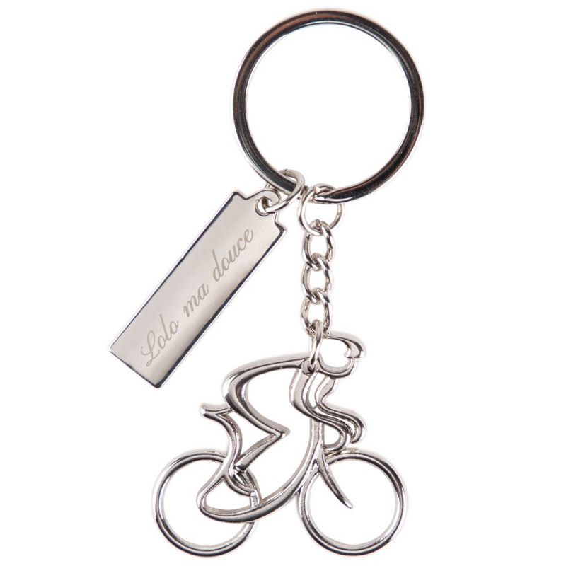 Porte clés velo en aluminium - Equinoxe Cadeaux