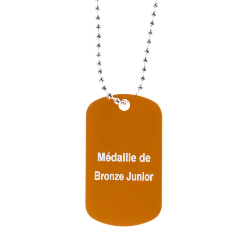 Plaque militaire couleur caramel personnalisée