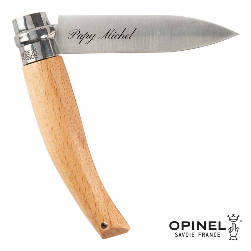 Couteau opinel de jardin gravé