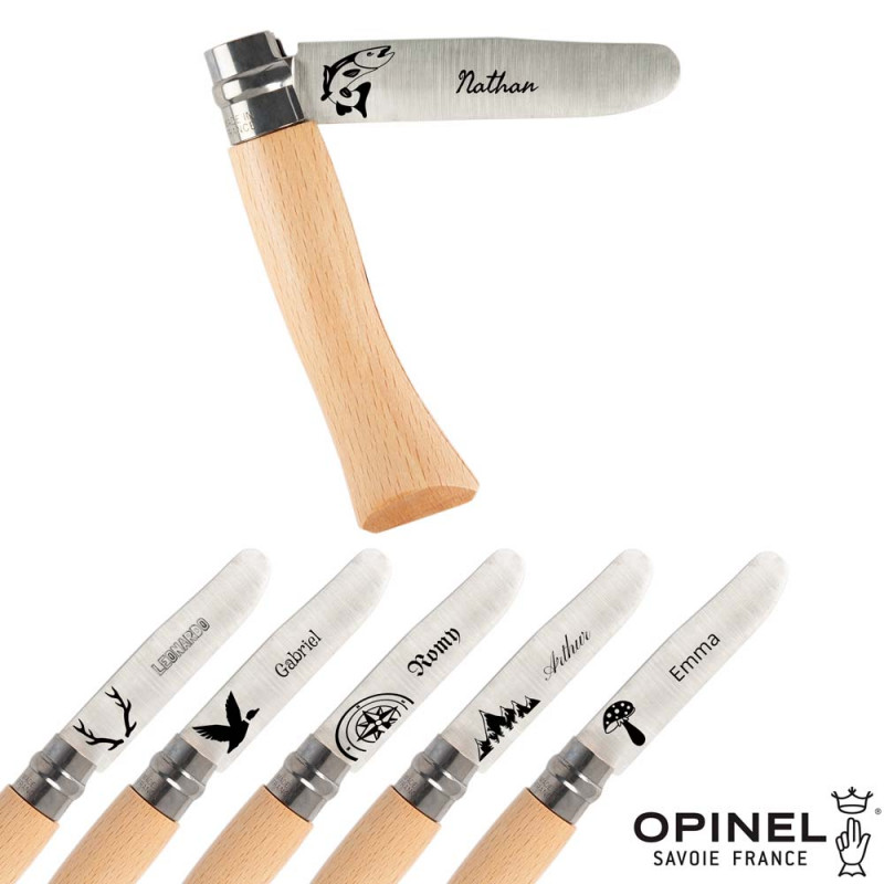 Couteau enfant Opinel nature personnalisé