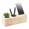 Station de bureau en bois personnalisable pour mamie