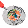 Médaille sport argentée avec bord original personnalisable