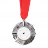 Médaille sport argentée avec bord original imprimé