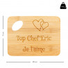 Dimensions de la petite planche bambou personnalisable