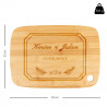 Taille de la planche de cuisine bois design amour