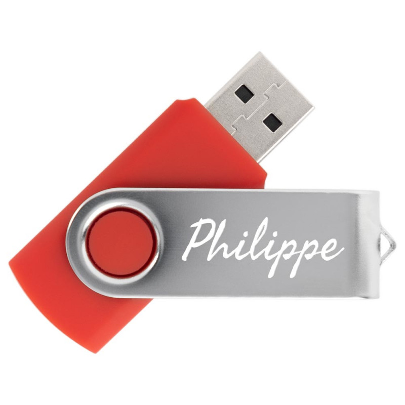 Clé USB twister rouge personnalisée