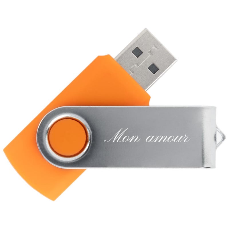 Clé USB orange personnalisé