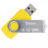 Clef USB 16Go jaune personnalisé