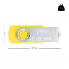 Taille de la clef USB 16Go jaune