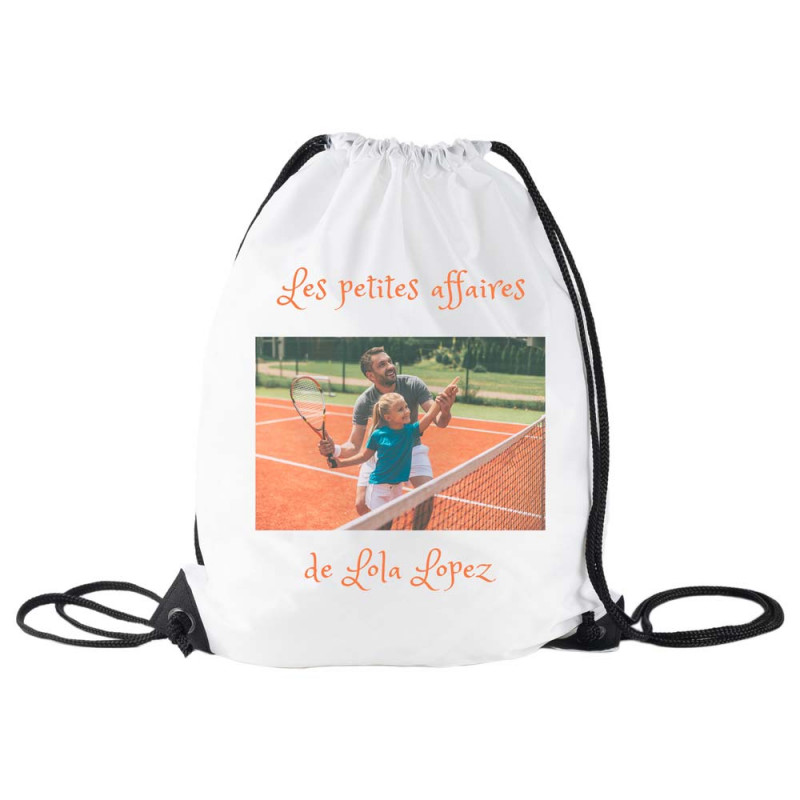 Sac de gym à personnaliser avec une photo