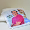 Housse de coussin personnalisable avec un pele mele photo