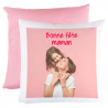 Coussin personnalisé verso rose