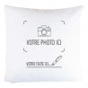 Coussin rose personnalisable avec photo