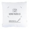 Coussin verso noir personnalisé avec photo imprimée