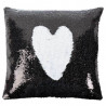 Coussin sequin noir