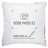 Coussin à sequin rouge imprimé avec vos photos