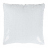 Verso du coussin à sequin argent et blanc