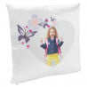 Coussin papillon cœur personnalisé photo