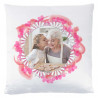 Coussin design rond et cœur personnalisé