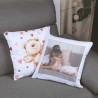 Coussin nounours personnalisé photo