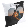 Coussin I love noir à personnaliser