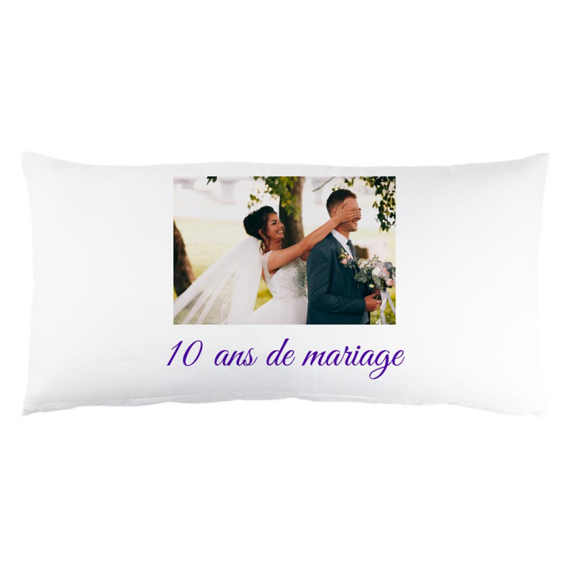 Grand coussin rectangle avec photo