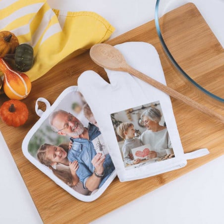 Manique et gant de cuisine personnalisé