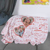 Plaid polaire love personnalisable photo