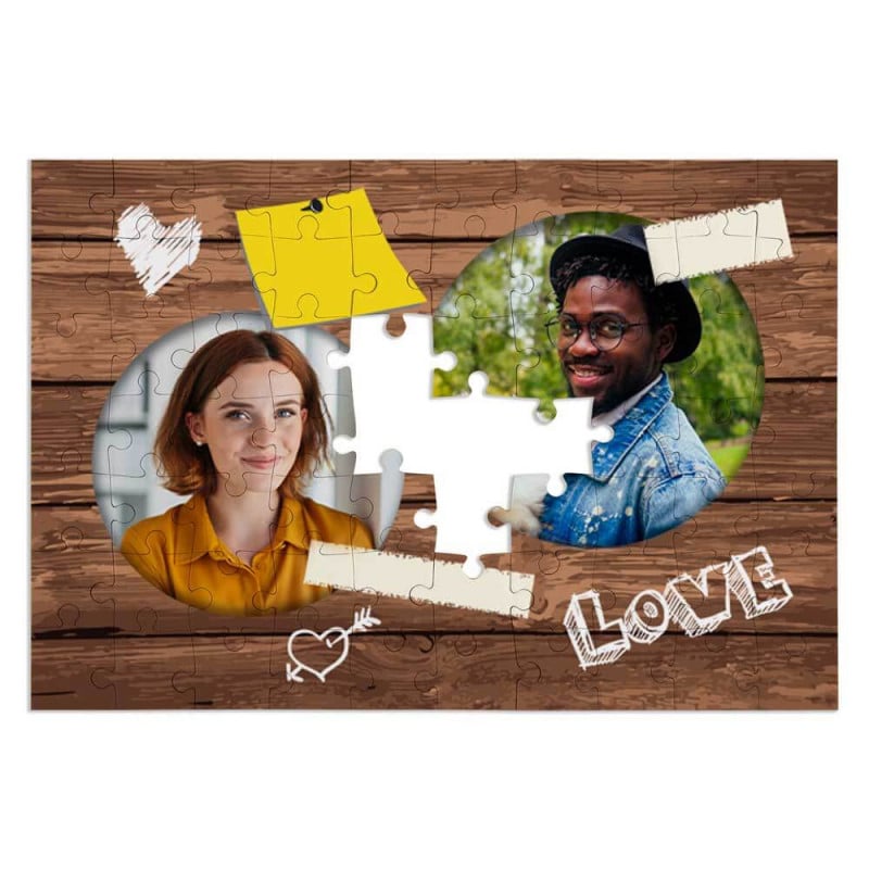 Puzzle thème love personnalisé