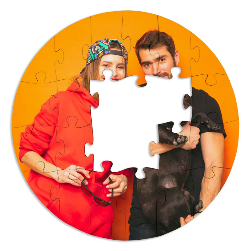 Puzzle rond photo