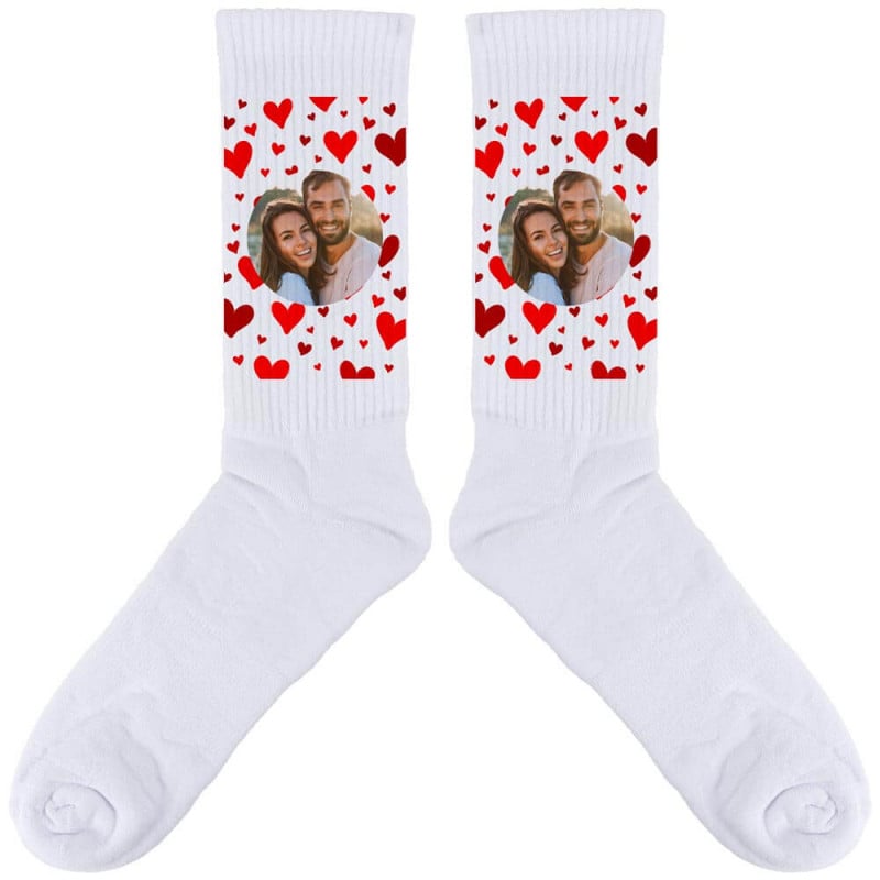 Chaussettes cœurs personnalisées