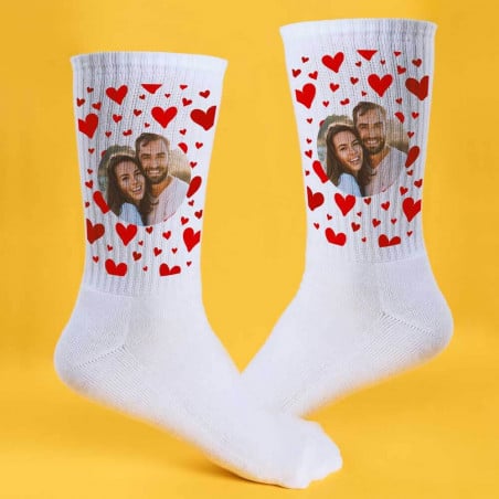 Chaussettes cœurs personnalisables