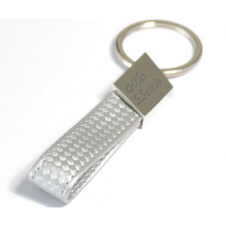 Porte-clés en cuir made in France, à personnaliser.