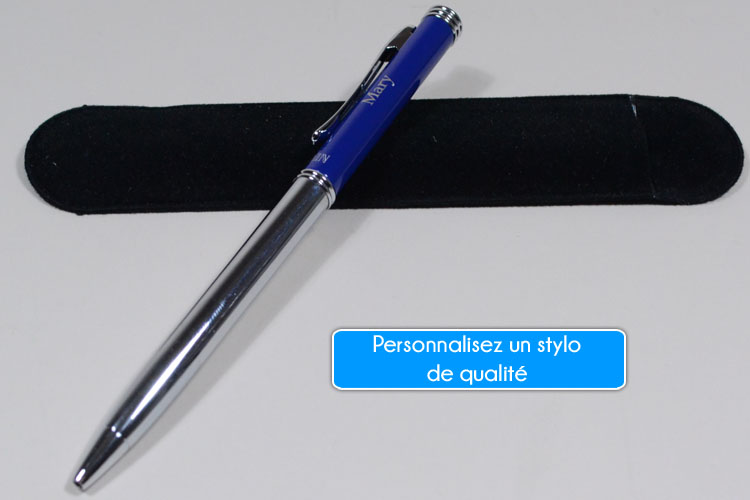 Set d'écriture stylo à bille et crayon avec nom gravé individuellement