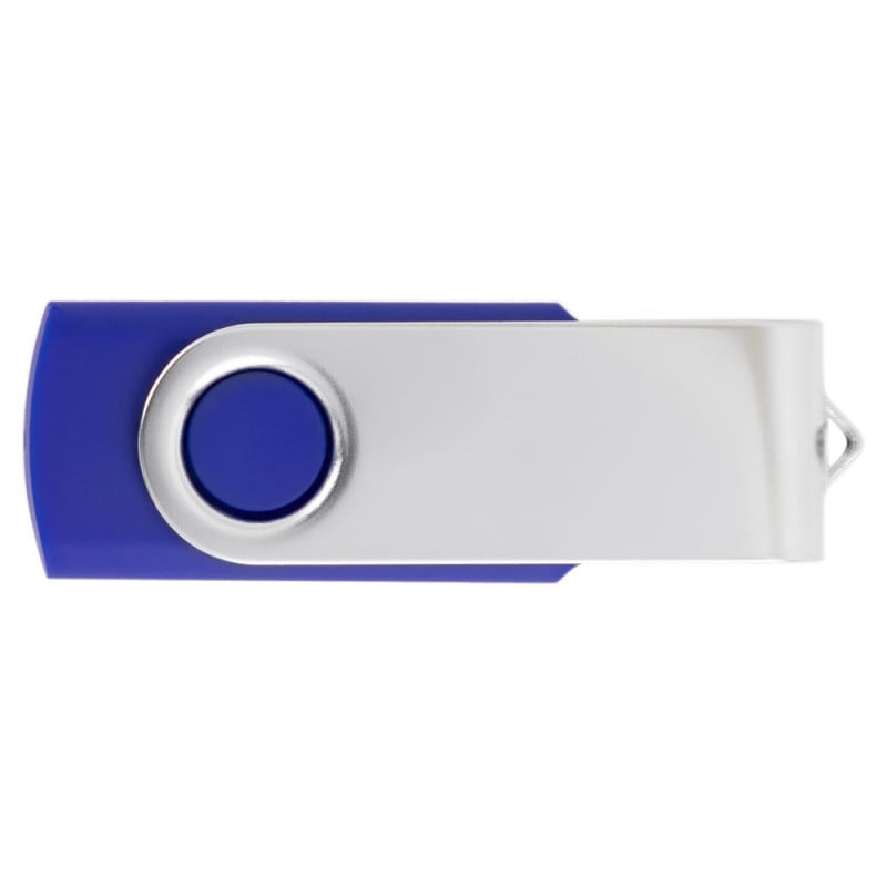 Clef USB twister bleu gravée