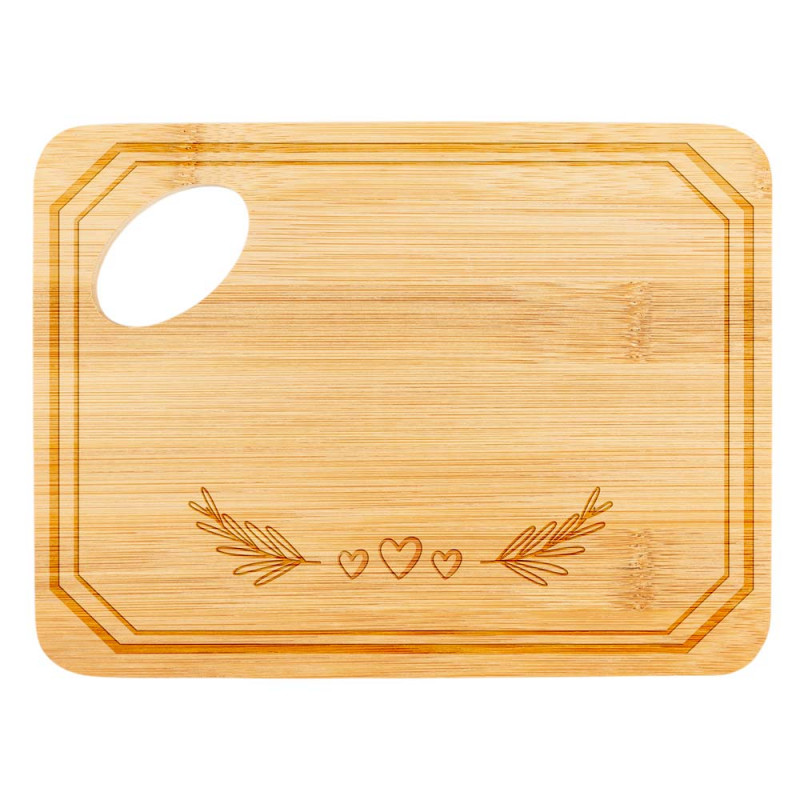 Planche à découper cuisine en bois couple personnalisé